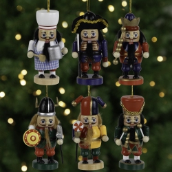 NORTHLIGHT Professional Nutcracker Christmas Ornaments - 4" - Set Of 6 - Multicolor
