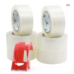 GENER Clear Packing Tape With Dispenser - 6 Rolls, 1.88" X 100M, Mailing & Storage Tape