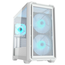 COUGAR Mx600 RGB Mini Atx Computer Case, Tempered Glass Side Panel, 2 X 160MM / 1 X 120MM Argb Fans Pre-Installed In White