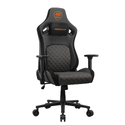 COUGAR Defensor F Gaming Chair, Ergonomic High‑Back Imitation Linen, 155° Recline, 4D Armrests & Lumbar Support In Gray