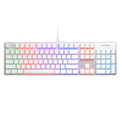 COUGAR Ultimus Ex RGB Wired Mechanical Gaming Keyboard – Full-Size 104-Keys, Metal Frame, Doubleshot Keycaps In White