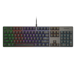COUGAR Ultimus Ex RGB Wired Mechanical Gaming Keyboard – Full-Size 104-Keys, Metal Frame, Doubleshot Keycaps In Black