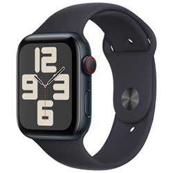 Koodo Apple Watch SE (GPS + Cellular) 44mm Midnight Aluminum Case with Midnight Sport Band - Medium / Large - Monthly Tab Payment