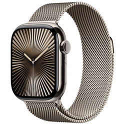 Apple Watch Series 10 (Gps + Cellulaire) Avec Boîtier De 42 Mm En Titane Naturel Et Bracelet Milanais Naturel Par Koodo - Paiement Balance Mensuel