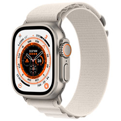 Apple Watch Ultra (Gps + Cellulaire) Avec Boîtier De 49 Mm En Titane Et Bracelet Alpin Comète Par Koodo - Petit - Paiement Balance Mensuel