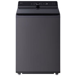 Open Box - LG 6.1 Cu. Ft. High Efficiency Top Load Washer (WT8405CB) - Matte Black - Perfect Condition