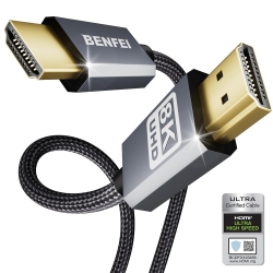 BENFEI 8K HDMI to HDMI Cable, Certified Ultra High Speed HDMI Cable 4K240Hz, 8K60Hz, HDMI 2.1, 6 Feet, 48GBps, Aluminum Shell, Nylon Braided