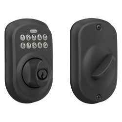 SCHLAGE Be365 Ply 622 Keypad Electronic Deadbolt, Matte In Black