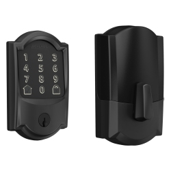 SCHLAGE Encode Wifi Deadbolt Smart Lock, Keyless Entry Touchscreen Door Lock With Camelot Trim In Matte Black, Be489Wb