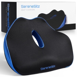 REATHLETE Serenesitz Ergonomic Memory Foam Seat Cushion for Ultimate Comfort & Support: Ideal for Pain Relief, Enhanced Posture & All-Day Sitting In