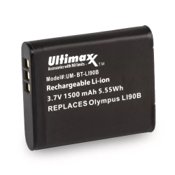 ULTIMAXX Replacement Battery for Olympus Li90B - 1500 Mah