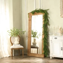 GENER 9-Foot Christmas Garland - Real Touch Norfolk Pine for Mantle, Staircase, And Holiday Decor