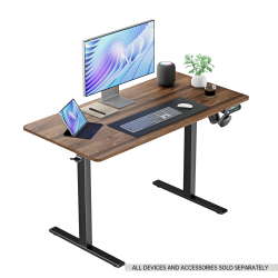 HUANUO 120 X 60Cm (48X24″) Walnut Electric Height Adjustable Standing Desk. Perfect for A Computer Workstation Home & Office