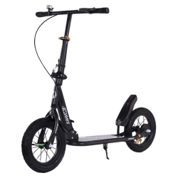 TOPTENG Shock-Absorbing Foldable Commuter Kick Scooter for Adults And Teens With 12" Large Smooth Rolling Rubber Air Tires