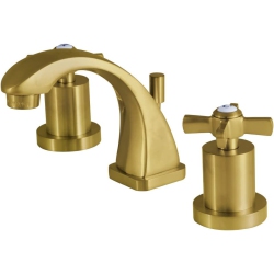 KINGSTON BRASS Ks4947Zx Millennium Mini-Widespread Lavatory Faucet With Brass Pop-Up, Satin