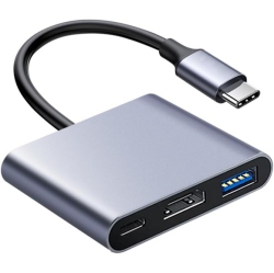 TEDLIN USB C to HDMI Adapter Dongle \w HDMI 4K Output USB 3.0 Port And 100W Type C Charging Port Converter Hub, Upgraded USB-C Digital Av Multiport