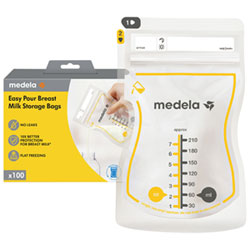 Medela Easy Pour 7 oz. Breast Milk Storage Bags - 100 Pack