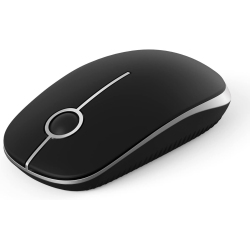 VECELOLIBILIS Wireless Mouse, 2.4G Slim Portable Computer Mice With Nano Receiver for Computer, Notebook, Laptop And Silver In Black