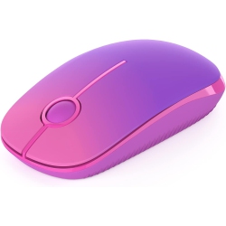 VECELOLIBILIS Wireless Mouse, 2.4G Slim Portable Computer Mice With Nano Receiver for Computer, Notebook, Laptop, Gradient In Purple