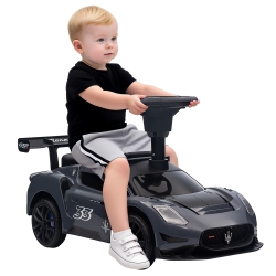 QABA Maserati Gt2 Licensed Sit to Stand Baby Car, Ride On Toy for Toddlers, Kids Sliding Car Style \w Under Seat Storage, Led Headlights Music Mp3