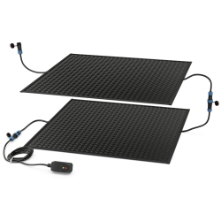 COSTWAY 2 PCs 30" X 30" Heated Snow Melting Mat With 3 In/h Speed Non-Slip Rubber Walkway