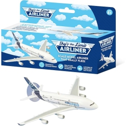 SKY'S THE LIMIT Motorized Airliner Model – Battery-Operated Scale Airplane \w Swivel Motion & Propeller | Perfect Decor & Play Display for Kids'