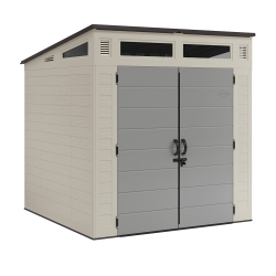 SUNCAST - Modernist 7' X 7' Storage Shed - Vanilla/dove In Gray