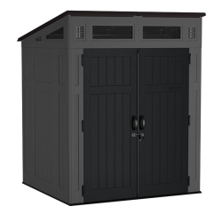 SUNCAST - Modernist 6' X 5' Storage Shed - Peppercorn/black
