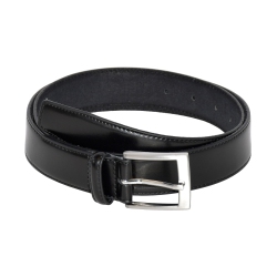 CLUB ROCHELIER Leather Belt With Brushed Nickel Hardware In Multicolor