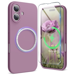 HLD Iphone 16 Plus Case, \w Camera Protection Liquid Silicone Phone Case \w Microfiber Lining Soft Gel Rubber Protective Cover for Iphone 16 Plus 6.7