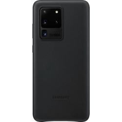 SAMSUNG Leather Back Cover Case for Galaxy S20 Ultra 5G - In Black