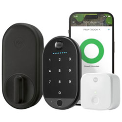 Yale Approach Lock KeyTouchscreen Wi-Fi Smart Lock with Biometric Keypad - Black