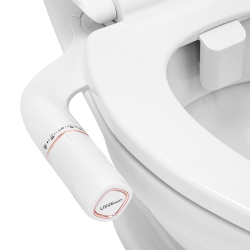 LIVINGBASICS Ultra-Slim Tolilet Bidet Attachment, Dual Nozzle (Frontal & Rear Wash) Hygienic Self-Cleaning Nozzle Toilet Bidet \w Adjustable Water