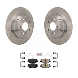 TRANSIT AUTO Rear Disc Brake Rotors And Ceramic Pads Kit for Genesis G70 Kia Stinger K8A-107933