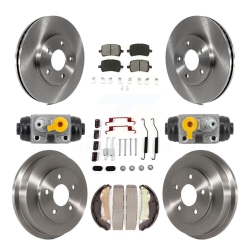 TRANSIT AUTO Front Rear Disc Brake Rotors Semi-Metallic Pads And Drum Kit (9PC) for Chevrolet Hhr K8S-104238