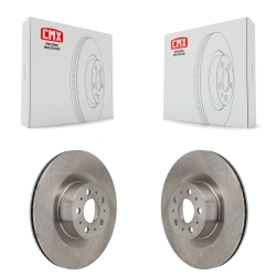CMX Front Disc Brake Rotors Pair for 2020-2023 Tesla Y With Painted Calipers K8-102603 In Gray