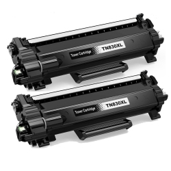MAX SAVING - 2 Pack Tn830Xl Compatible Toner Cartridge High Yield – \w Chip for Brother Tn830, Tn-830，tn-830Xl - Hl-L2400D Hl-L2405W Hl-L2480Dw