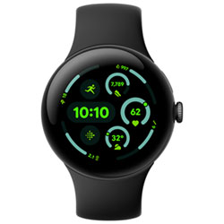 Koodo Google Pixel Watch 3 45mm LTE Matte Black Aluminum Case with Obsidian Active Band - Monthly Tab Payment
