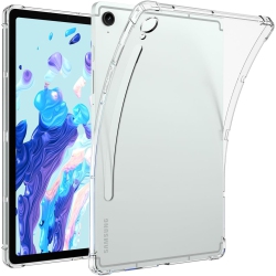 MIIMALL Clear Case Compatible for Samsung Galaxy Tab S9 Fe Slim Thin Soft Flexible Tpu Reinforced Corners Shock Rechargeable Battery Batteries