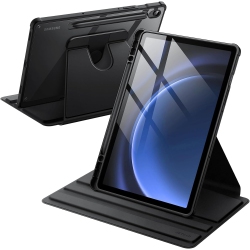 JETECH Rotating Case for Samsung Galaxy Tab S9 Fe 10.9-Inch / S9 11-Inch 2023 \w S Pen Holder, 360 Degree Rotation Rechargeable Battery Batteries