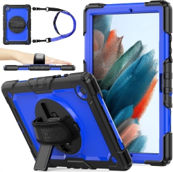 SEYMAC STOCK Case for Samsung Galaxy Tab A8 10.5" 2022 \w Screen Protector Pencil Holder [360 Rotating Hand Strap] Rechargeable Battery Batteries