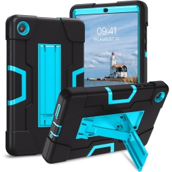 GUAGUA Case for Lenovo Tab M8 (4Th Gen) 2023 Kickstand Heavy Duty Cover 3 In 1 Ged Shockproof Protective Rechargeable Battery Batteries Replacement