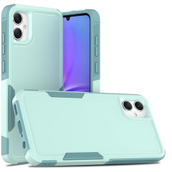 CSMART [Cs] Dual Layers Heavy Duty Rubber Armor Bumper Hard Case Cover for Samsung Galaxy A06 In Teal