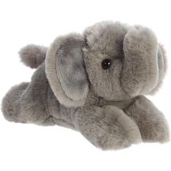 AURORA Adorable Mini Flopsie Elephant Calf Stuffed Animal - 8 Inches In Grey