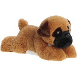 AURORA Adorable Mini Flopsie Boden Boxer Stuffed Animal - 8 Inches In Brown