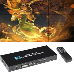 NIERBO 3X3 HDMI Video Wall Controller, 4K Seamless Splicing Tv Wall Processor HDMI & Dvi Input, 1080P HDMI Video Image Processor \w Rs232, Support