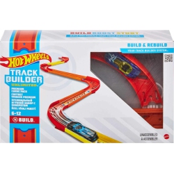 HOT WHEELS Toy Car Track Set, Track Builder Unlimited Playset Premium Curve Pack, 16 Component Parts & 1:64 Scale Vehi
