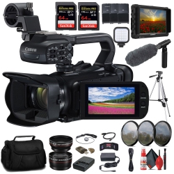 CANON Xa60 Professional Uhd 4K Camcorder + 4K Monitor + Pro Mic + 2 X 64GB + More
