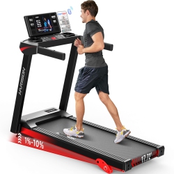 HARISON Treadmill for Home With Incline, 3.0HP Running Machine With 300 Lbs Weight Capacity, 17.72" Wide Tread Belt, Bluetooth Speaker (Bbca-T101)