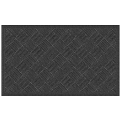 APACHE MILLS Textures Crosshatch Entrance Mat, 3-Feet By 5-Feet (60-461-1901-3X5) In Charcoal